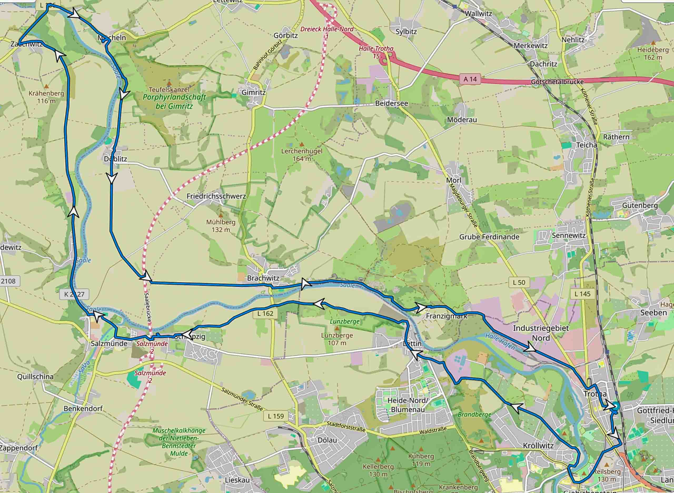 40 km zeigt heute der Mitschnitt